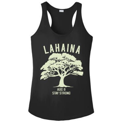 Maui Wildfire Lahaina Survivor Maui Hawaii Strong Ladies PosiCharge Competitor Racerback Tank
