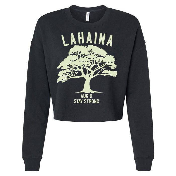 Maui Wildfire Lahaina Survivor Maui Hawaii Strong Cropped Pullover Crew