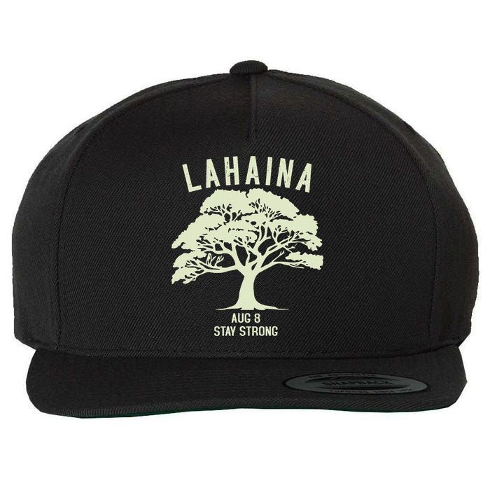 Maui Wildfire Lahaina Survivor Maui Hawaii Strong Wool Snapback Cap