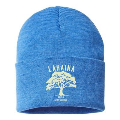 Maui Wildfire Lahaina Survivor Maui Hawaii Strong Sustainable Knit Beanie