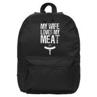 My Wife Loves My Meat Funny Grilling Bbq Lover 16 in Basic Backpack