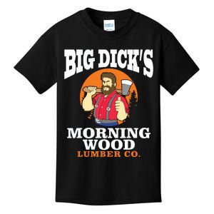 Morning Wood Lumber Co Lumberjack Carpenter Woodworker Gift Kids T-Shirt