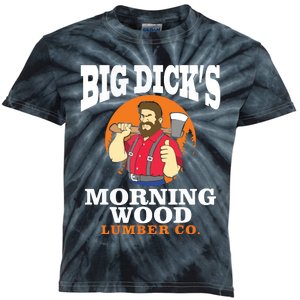 Morning Wood Lumber Co Lumberjack Carpenter Woodworker Gift Kids Tie-Dye T-Shirt