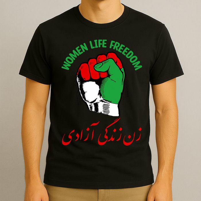 Mahsa, WOMEN LIFE FREEDOM, Cute Iranian Flag Fist Of Iranian T-Shirt