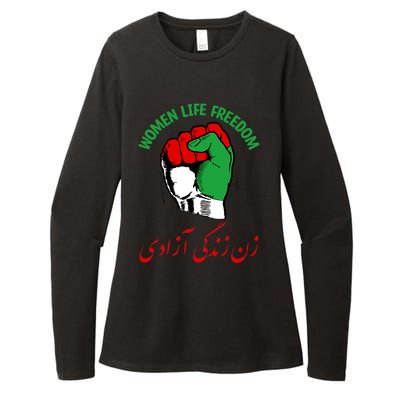 Mahsa, WOMEN LIFE FREEDOM, Cute Iranian Flag Fist Of Iranian Womens CVC Long Sleeve Shirt