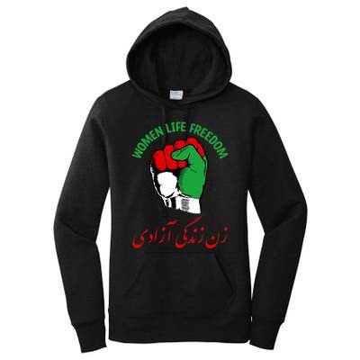 Mahsa, WOMEN LIFE FREEDOM, Cute Iranian Flag Fist Of Iranian Women's Pullover Hoodie