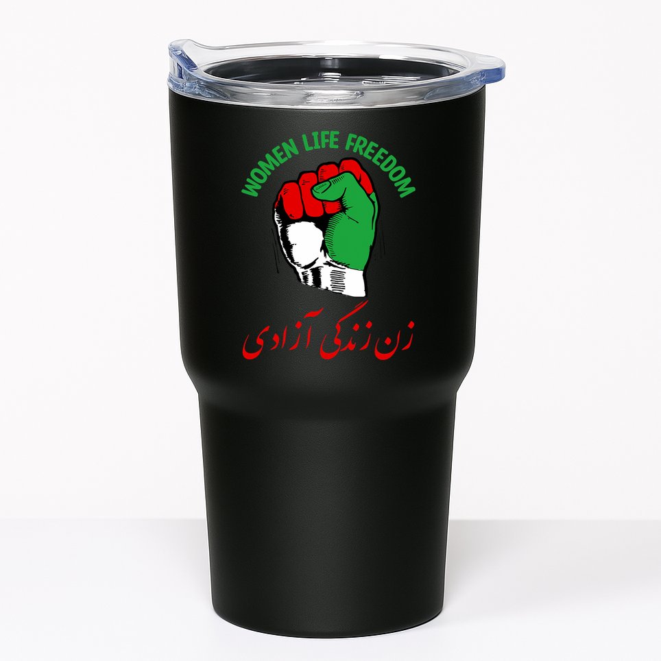 Mahsa, WOMEN LIFE FREEDOM, Cute Iranian Flag Fist Of Iranian Tumbler