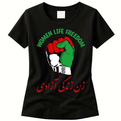 Mahsa, WOMEN LIFE FREEDOM, Cute Iranian Flag Fist Of Iranian Womens T-Shirt