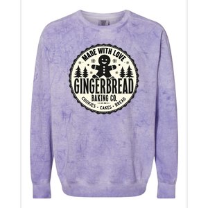 Made With Love Gingerbread Baking Co Colorblast Crewneck Sweatshirt