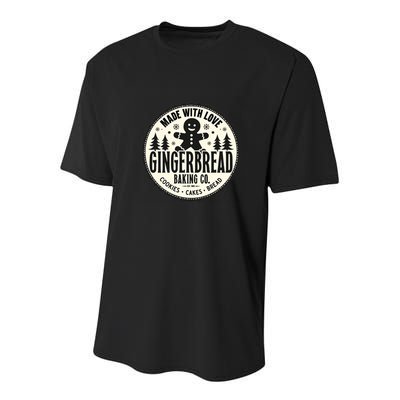 Made With Love Gingerbread Baking Co Youth Performance Sprint T-Shirt