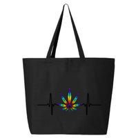 Marijuana Weed Leaf Heartbeat 25L Jumbo Tote