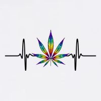 Marijuana Weed Leaf Heartbeat Sustainable Bucket Hat