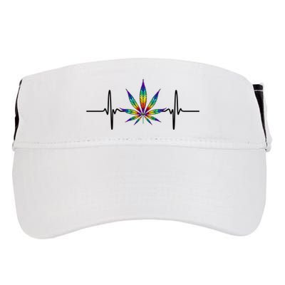 Marijuana Weed Leaf Heartbeat Adult Drive Performance Visor