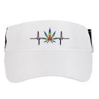 Marijuana Weed Leaf Heartbeat Adult Drive Performance Visor
