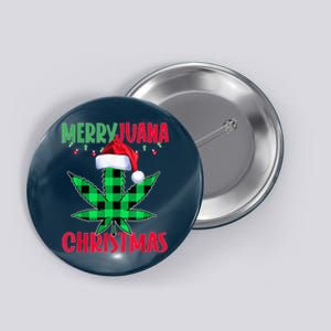 Merryjuana Weed Leaf Funny Christmas Pajama Xmas Button