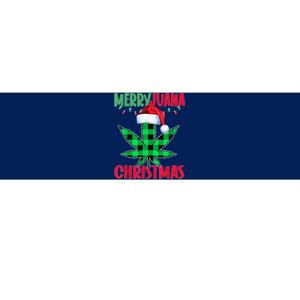 Merryjuana Weed Leaf Funny Christmas Pajama Xmas Bumper Sticker