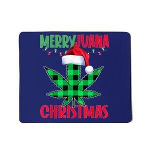 Merryjuana Weed Leaf Funny Christmas Pajama Xmas Mousepad