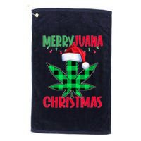 Merryjuana Weed Leaf Funny Christmas Pajama Xmas Platinum Collection Golf Towel