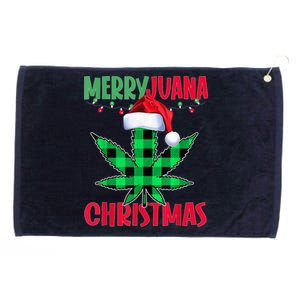 Merryjuana Weed Leaf Funny Christmas Pajama Xmas Grommeted Golf Towel