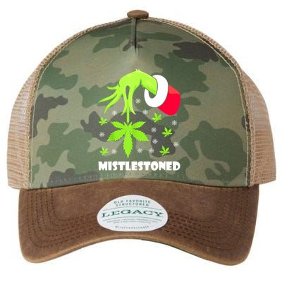 Mistlestoned Weed Leaf Cannabis Marijuana Ugly Christmas Legacy Tie Dye Trucker Hat