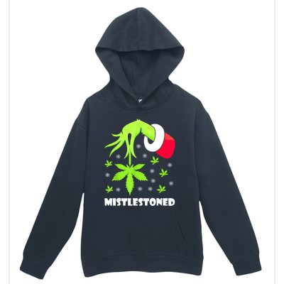 Mistlestoned Weed Leaf Cannabis Marijuana Ugly Christmas Urban Pullover Hoodie