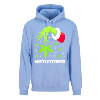 Mistlestoned Weed Leaf Cannabis Marijuana Ugly Christmas Unisex Surf Hoodie