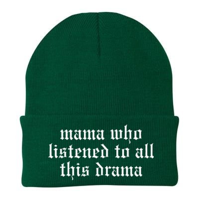 Mama Who Listened To All This Drama Knit Cap Winter Beanie