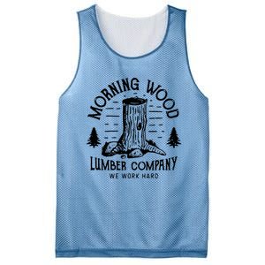 Morning Wood Lumber Company Funny Camping Carpenter Mesh Reversible Basketball Jersey Tank