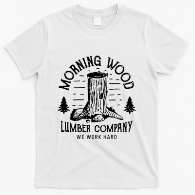 Morning Wood Lumber Company Funny Camping Carpenter T-Shirt