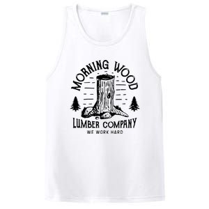 Morning Wood Lumber Company Funny Camping Carpenter PosiCharge Competitor Tank