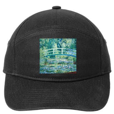 Monet's Water Lilies And Japanese Bridge Modern Art Painting Cute Gift 7-Panel Snapback Hat