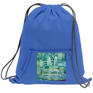 Monet's Water Lilies And Japanese Bridge Modern Art Painting Cute Gift Sweatshirt Cinch Pack Bag