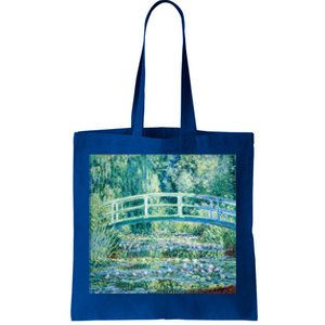 Monet's Water Lilies And Japanese Bridge Modern Art Painting Cute Gift Tote Bag