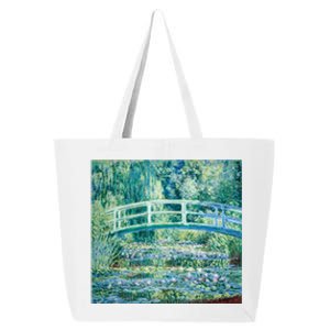 Monet's Water Lilies And Japanese Bridge Modern Art Painting Cute Gift 25L Jumbo Tote