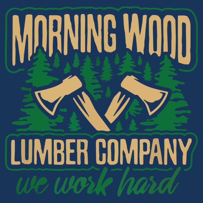 Morning Wood Lumber Company Funny Lumberjack Dad Premium T-Shirt