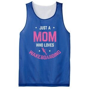 Mom Who Loves Wakeboarding Surfing Mother Wakeboarding Gift Mesh Reversible Basketball Jersey Tank