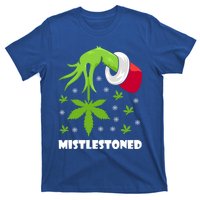 Mistlestoned Weed Leaf Cannabis And Marijuana Ugly Christmas Cool Gift T-Shirt