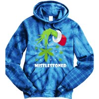 Mistlestoned Weed Leaf Cannabis And Marijuana Ugly Christmas Cool Gift Tie Dye Hoodie