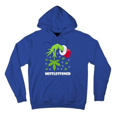 Mistlestoned Weed Leaf Cannabis And Marijuana Ugly Christmas Cool Gift Tall Hoodie