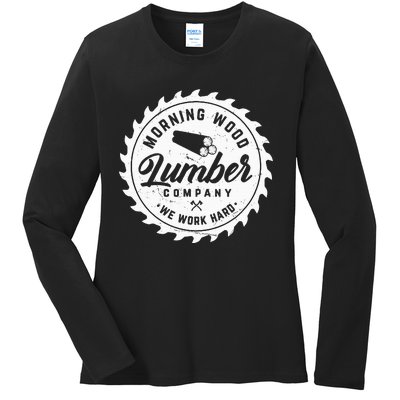 M.O.R.N.I.N.G W.O.O.D L.U.M.B.E.R Company Camping Woodman Ladies Long Sleeve Shirt