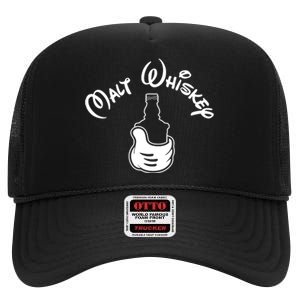 Malt Whiskey High Crown Mesh Back Trucker Hat