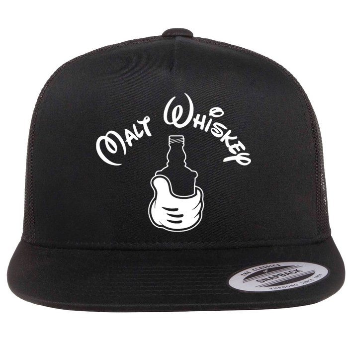 Malt Whiskey Flat Bill Trucker Hat