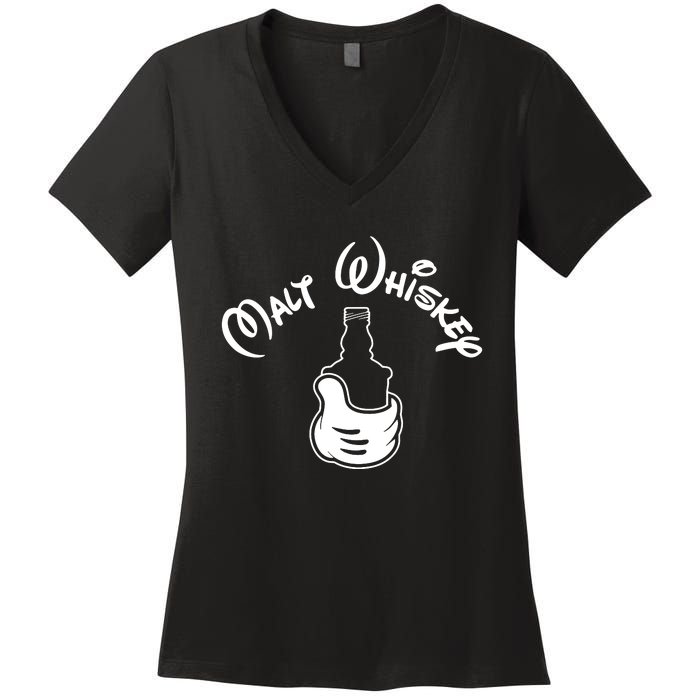 Malt Whiskey Women's V-Neck T-Shirt