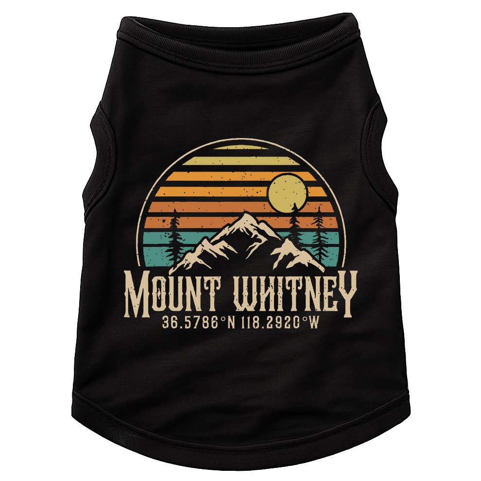Mt. Whitney Mountains California Hiking Outdoors Vintage Doggie Tank