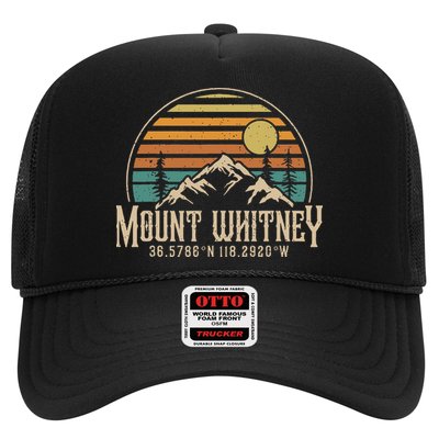 Mt. Whitney Mountains California Hiking Outdoors Vintage Trucker Hat