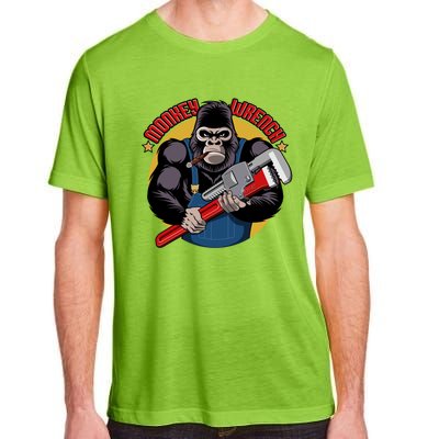 Monkey Wrench Mechanic Grease Monkey Car Repair Technician Cute Gift Adult ChromaSoft Performance T-Shirt