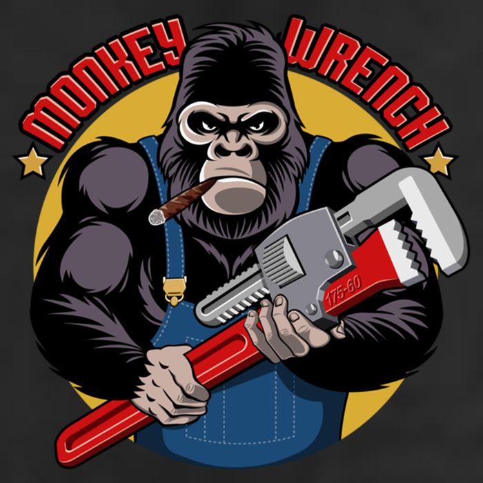 Monkey Wrench Mechanic Grease Monkey Car Repair Technician Cute Gift 7 Panel Mesh Trucker Snapback Hat