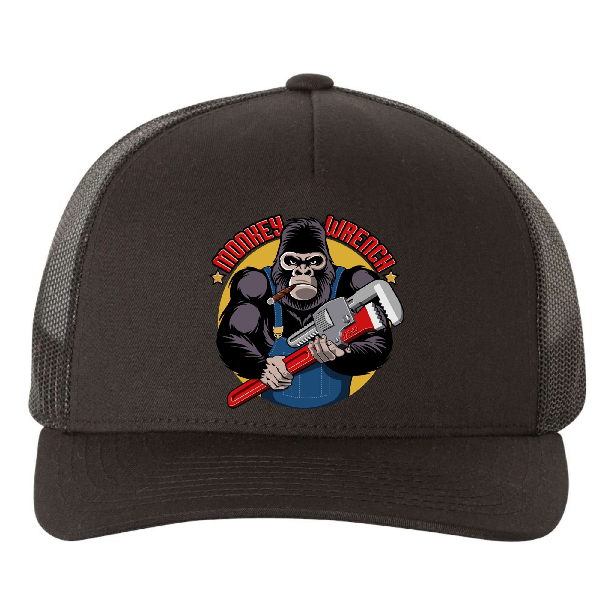 Monkey Wrench Mechanic Grease Monkey Car Repair Technician Cute Gift Yupoong Adult 5-Panel Trucker Hat
