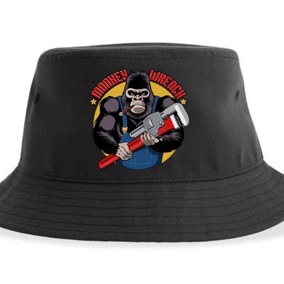 Monkey Wrench Mechanic Grease Monkey Car Repair Technician Cute Gift Sustainable Bucket Hat