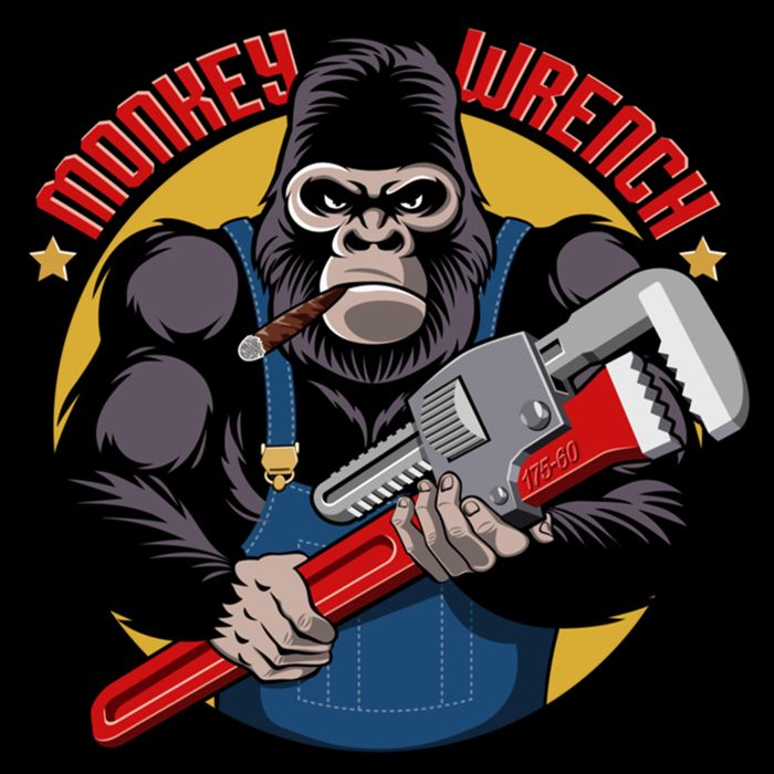 Monkey Wrench Mechanic Grease Monkey Car Repair Technician Cute Gift 7-Panel Snapback Hat